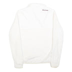 CHAMPION Womens White Zip Jacket M Polyester Plain Casual Comfort Soft Fleece