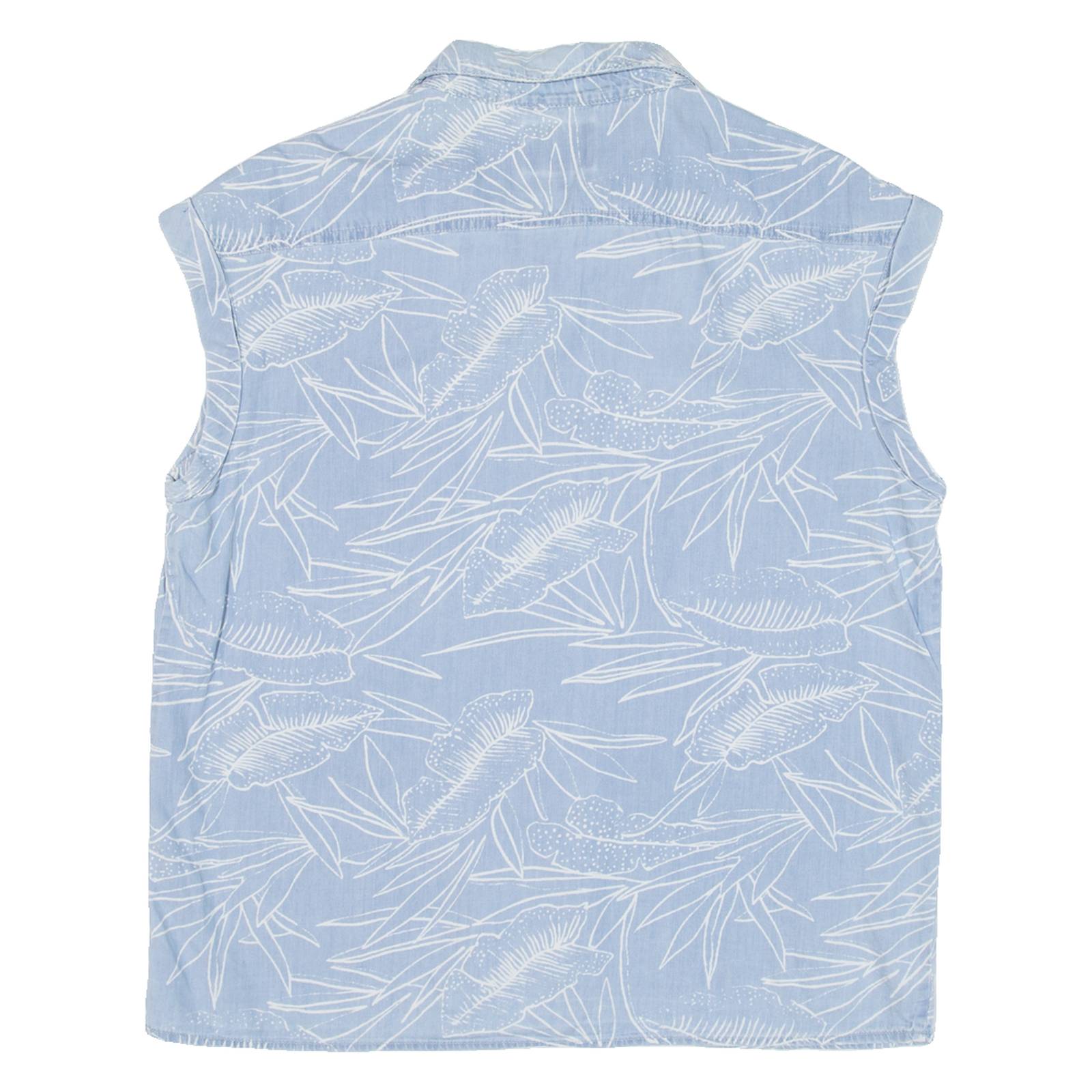 VANS Womens Shirt Blue Floral L