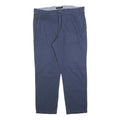 TOMMY HILFIGER Mens Cotton Blend Blue Regular Fit Straight Trousers W36 L30