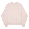 CHAMPION REVERSE WEAVE Mens Cream Sweatshirt M Cotton Blend Classic Logo Crew