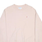 CHAMPION REVERSE WEAVE Mens Cream Sweatshirt M Cotton Blend Classic Logo Crew