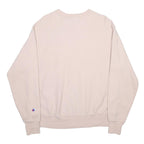 CHAMPION REVERSE WEAVE Mens Cream Sweatshirt M Cotton Blend Classic Logo Crew