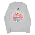 ADIDAS Mens Grey TaxSlayer Gator Bowl Graphic Long Sleeve Crew Neck T-Shirt M