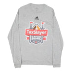ADIDAS Mens Grey TaxSlayer Gator Bowl Graphic Long Sleeve Crew Neck T-Shirt M