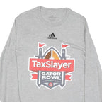 ADIDAS Mens Grey TaxSlayer Gator Bowl Graphic Long Sleeve Crew Neck T-Shirt M