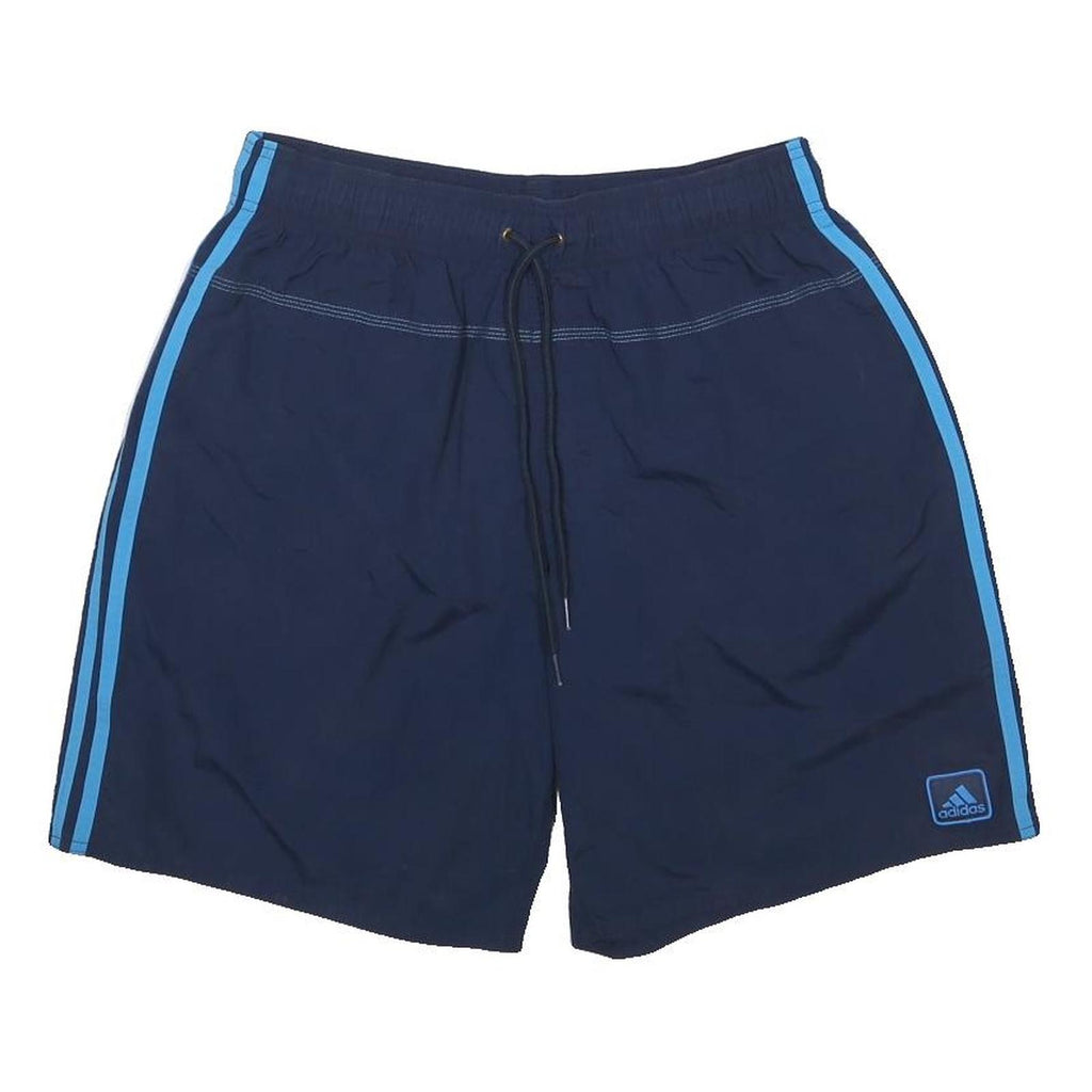 ADIDAS Mens Navy Blue Casual Nylon Shorts L W30 Lightweight Sportswear