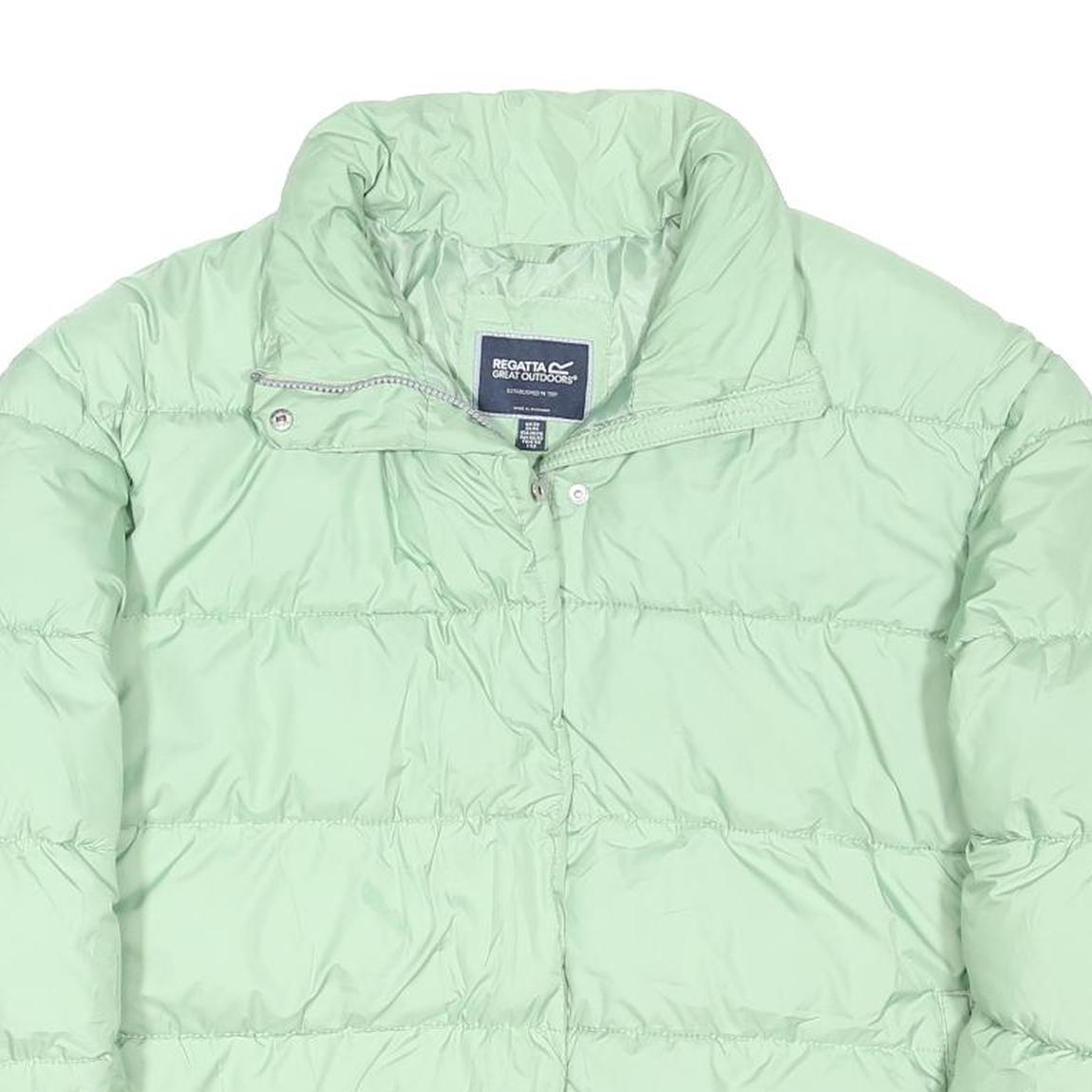 REGETTA Womens Green Jacket UK 20 Polyester Blend Puffer Zip Up Casual