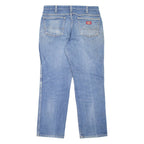 DICKIES Workwear Mens Jeans Blue Regular Straight Stone Wash W36 L30