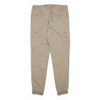 CLOCKHOUSE Mens Slim Beige Cargo Drawstring Trousers W30 L29 Cotton Blend