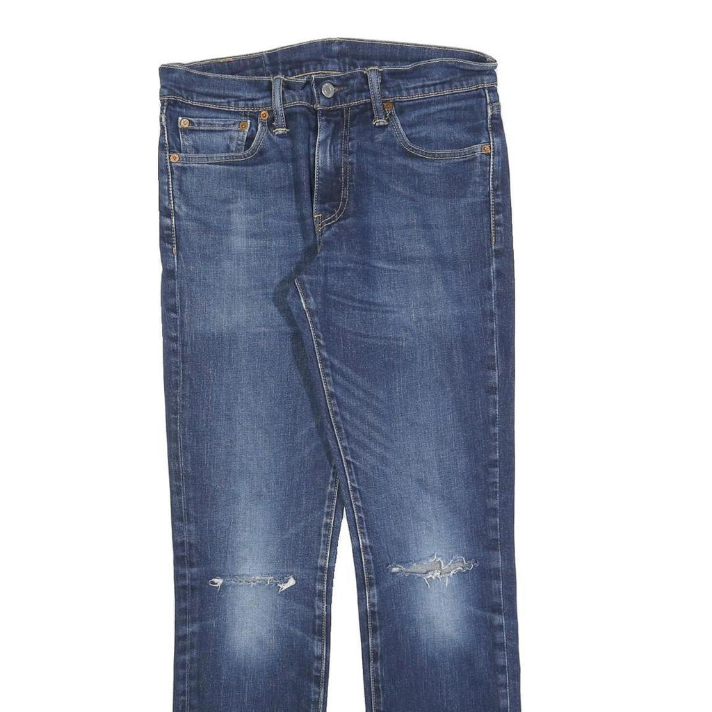 LEVI'S 511 Slim Mens Blue Denim Jeans Slim Straight Cotton Blend Zip W30 L32