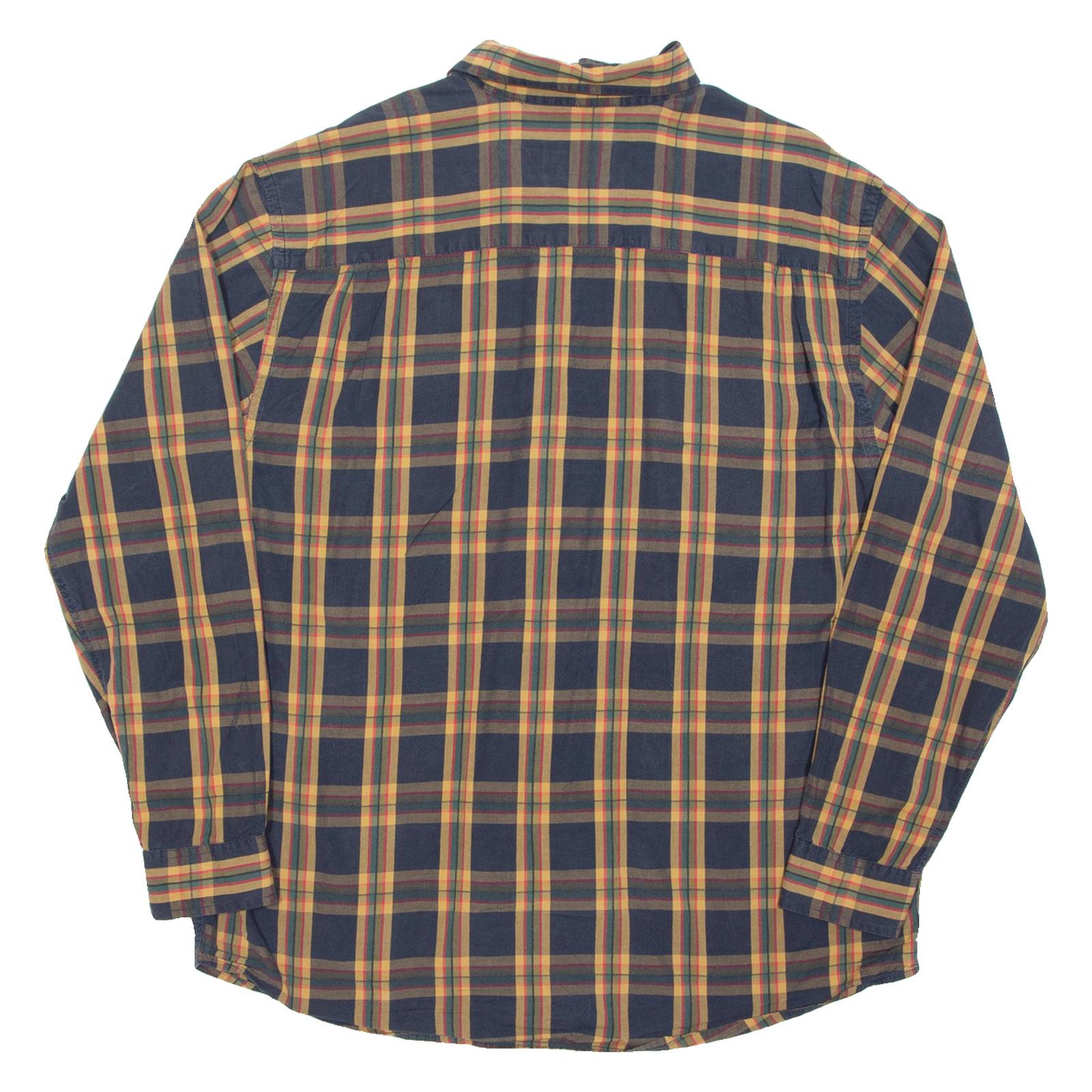 NAUTICA Mens Shirt Blue Check Long Sleeve L
