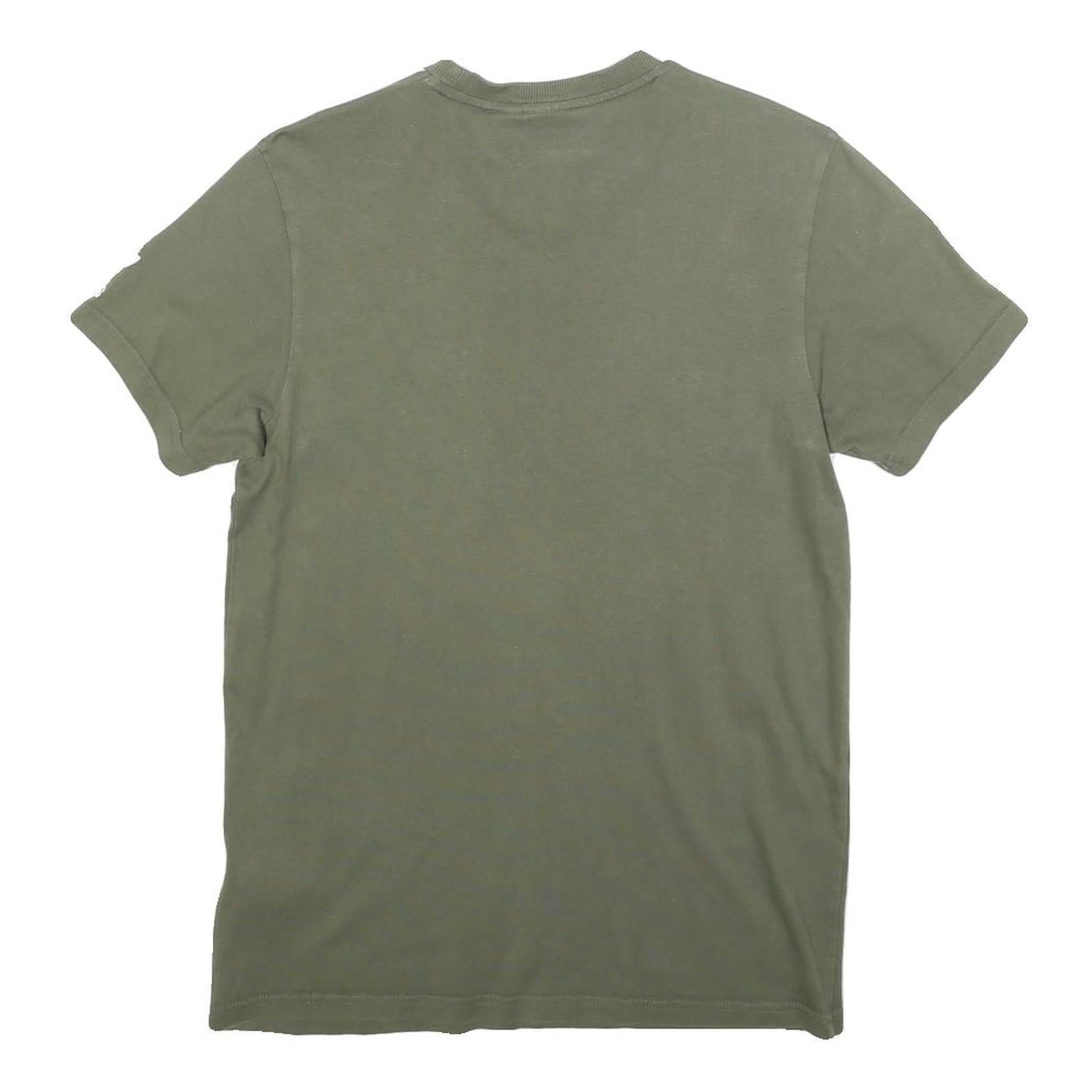 ADIDAS Womens Green T-Shirt UK 4 Short Sleeve Crew Neck Cotton Blend Logo Print