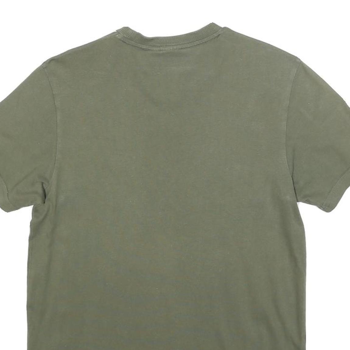 ADIDAS Womens Green T-Shirt UK 4 Short Sleeve Crew Neck Cotton Blend Logo Print