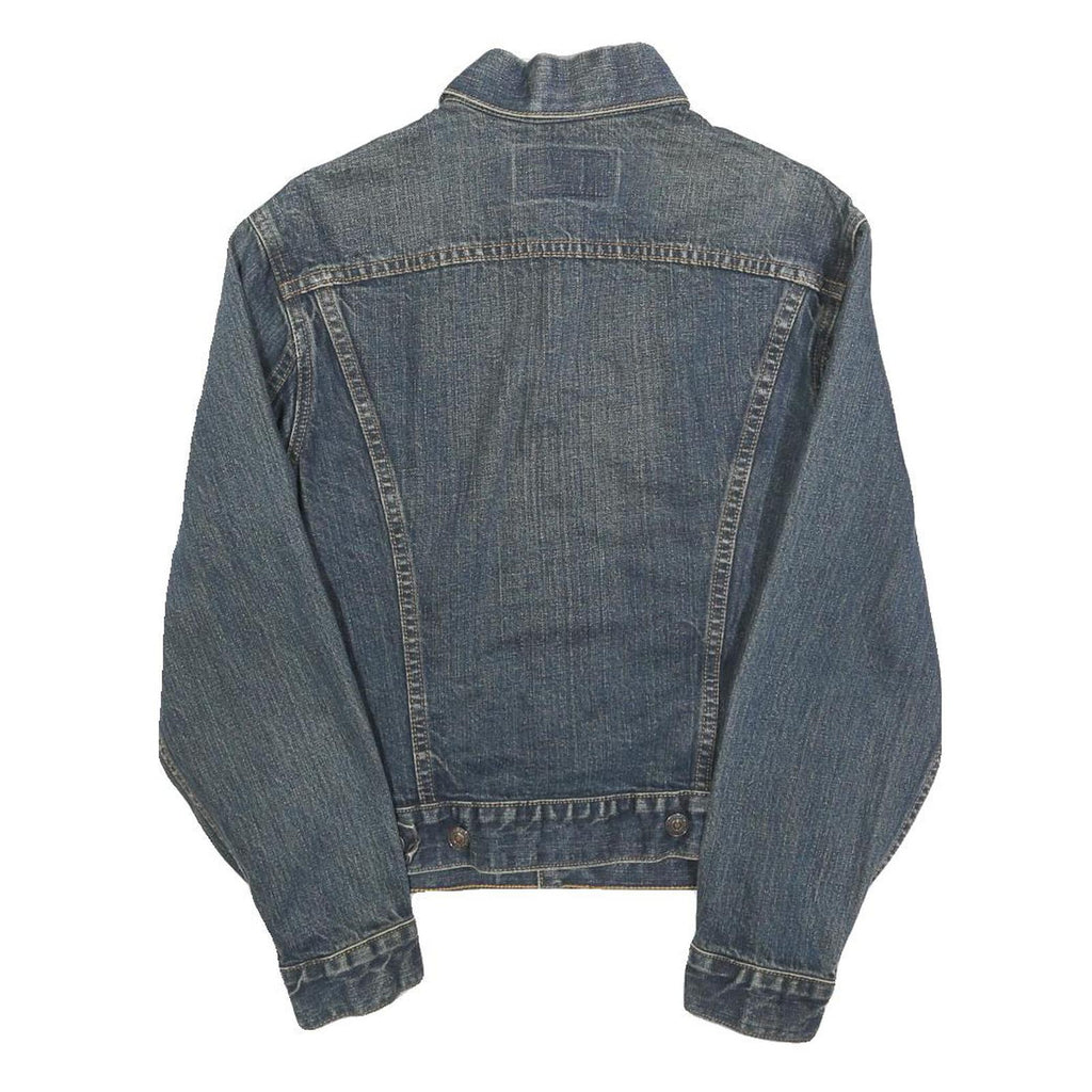 LEVI'S Womens Blue Denim Button Jacket S Cotton Classic Fit Long Sleeve