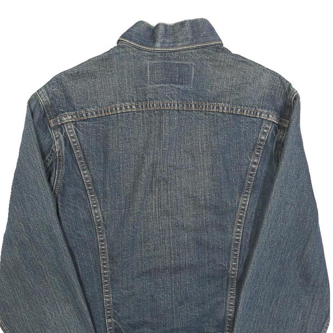 LEVI'S Womens Blue Denim Button Jacket S Cotton Classic Fit Long Sleeve
