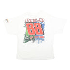 Mens White Dale Jr 88 NASCAR Graphic T-Shirt XL Short Sleeve Crew Neck Racing