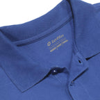 LOTTO Mens Blue Long Sleeve Plain Polo Shirt M Sports Casual Cotton