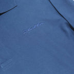 LOTTO Mens Blue Long Sleeve Plain Polo Shirt M Sports Casual Cotton