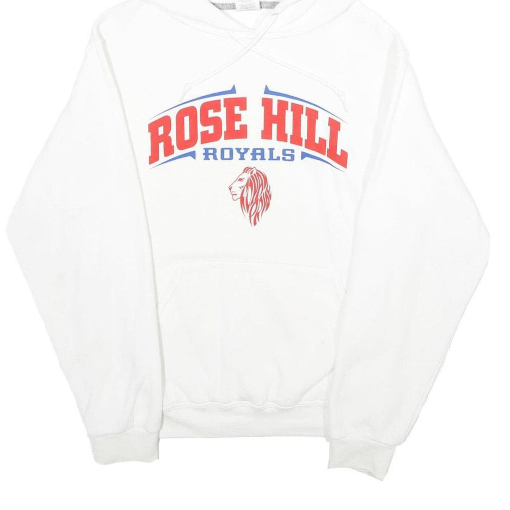 RUSSELL ATHLETIC Mens White Rose Hill Royals Pullover Hoodie S Printed Cotton
