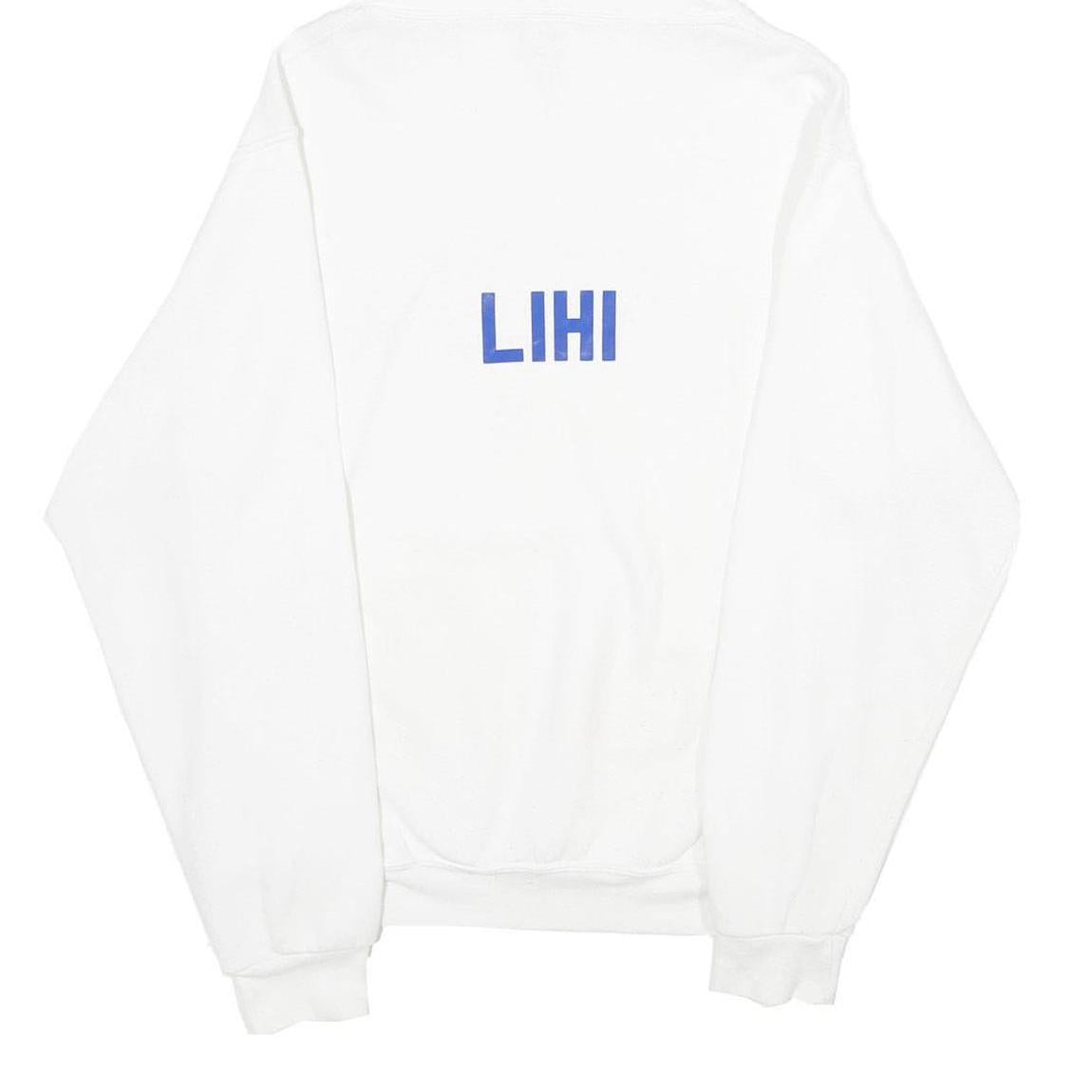 RUSSELL ATHLETIC Mens White Rose Hill Royals Pullover Hoodie S Printed Cotton