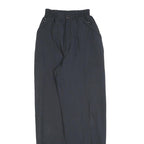 Girls Lined Relaxed Fit Navy Blue Polyester Blend Zip Trousers W24 L30