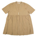 ZARA Womens Day Dress Beige Short Sleeve Knee Length S