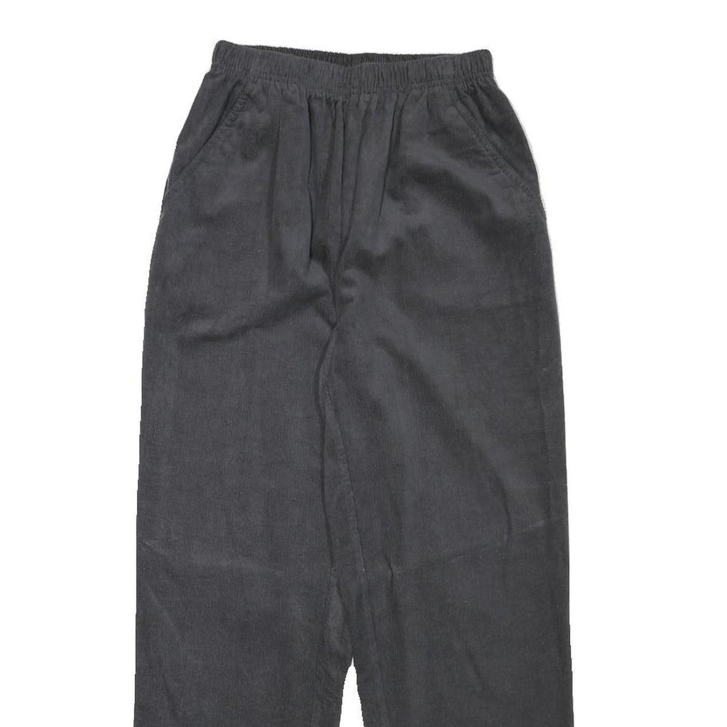 AMERICAN SWEETHEART Womens Cotton Blend Black Regular Fit Straight Leg Trousers