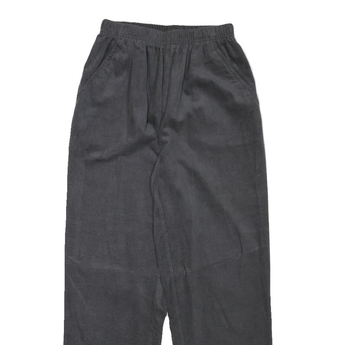 AMERICAN SWEETHEART Womens Cotton Blend Black Regular Fit Straight Leg Trousers