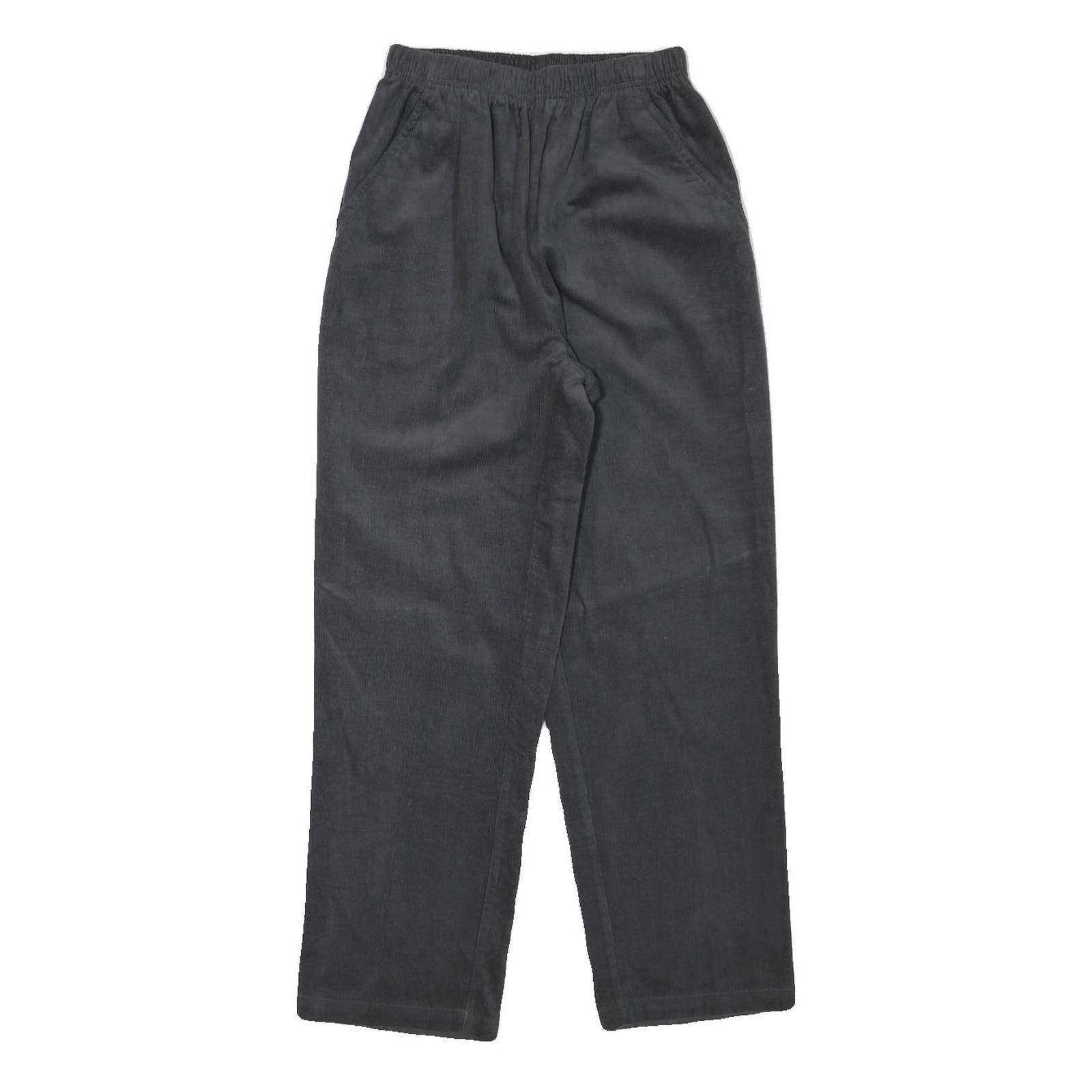 AMERICAN SWEETHEART Womens Cotton Blend Black Regular Fit Straight Leg Trousers