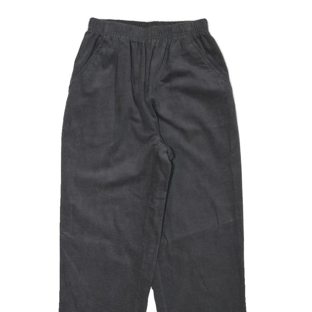 AMERICAN SWEETHEART Womens Cotton Blend Black Regular Fit Straight Leg Trousers