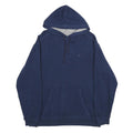 STARTER Mens Navy Blue Hoodie L Cotton Blend Pullover Casual