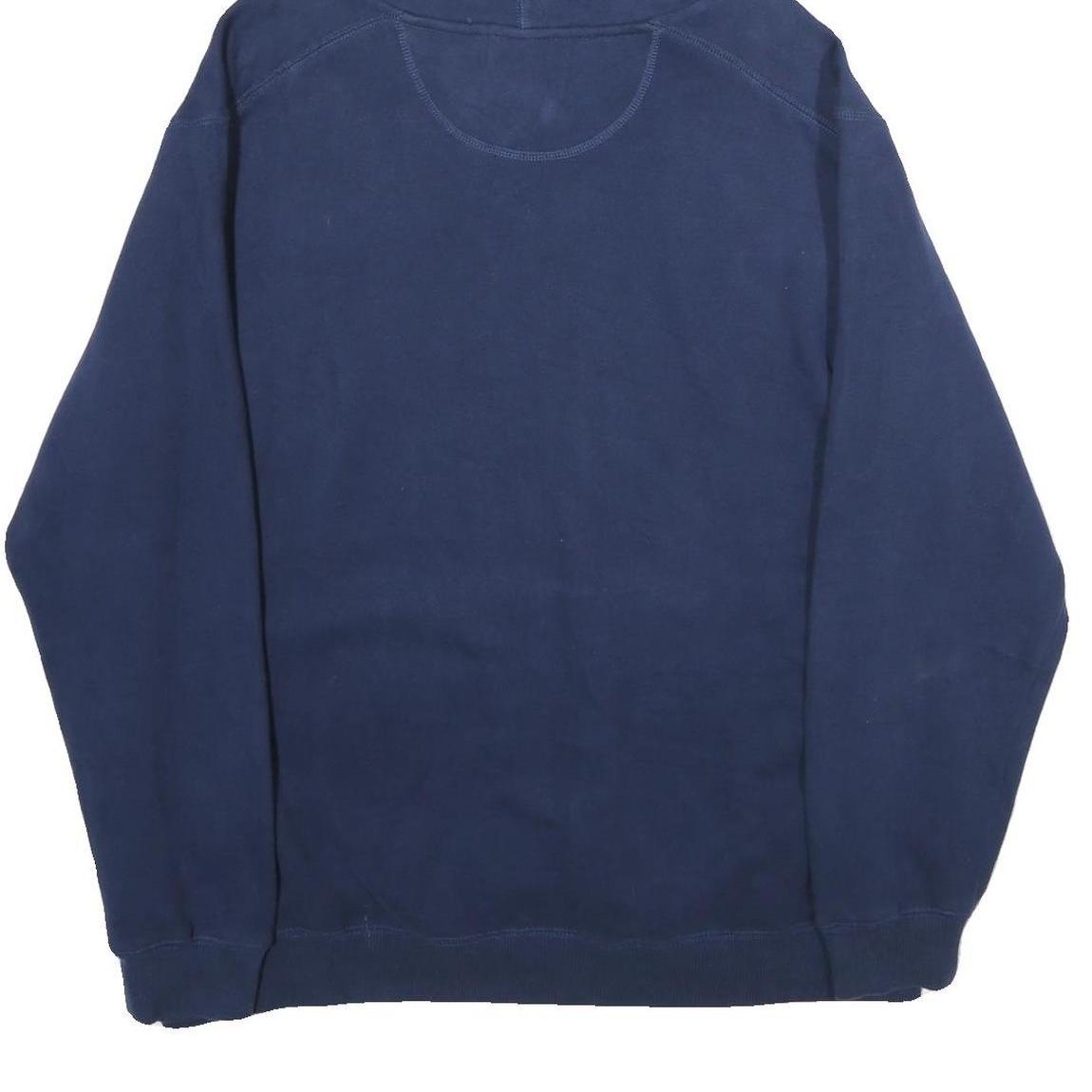 STARTER Mens Navy Blue Hoodie L Cotton Blend Pullover Casual