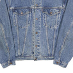 LEVI'S Mens Blue Denim Jacket S Cotton Blend Classic Button Closure Vintage