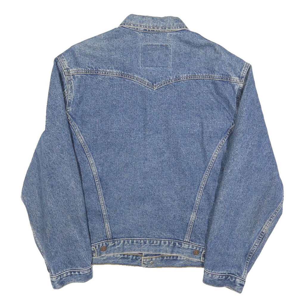 LEVI'S Mens Blue Denim Jacket S Cotton Blend Classic Button Closure Vintage