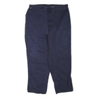 CARHARTT Mens Cotton Blend Navy Regular Fit Trouser W40 L32 Workwear Durable