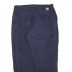 CARHARTT Mens Cotton Blend Navy Regular Fit Trouser W40 L32 Workwear Durable