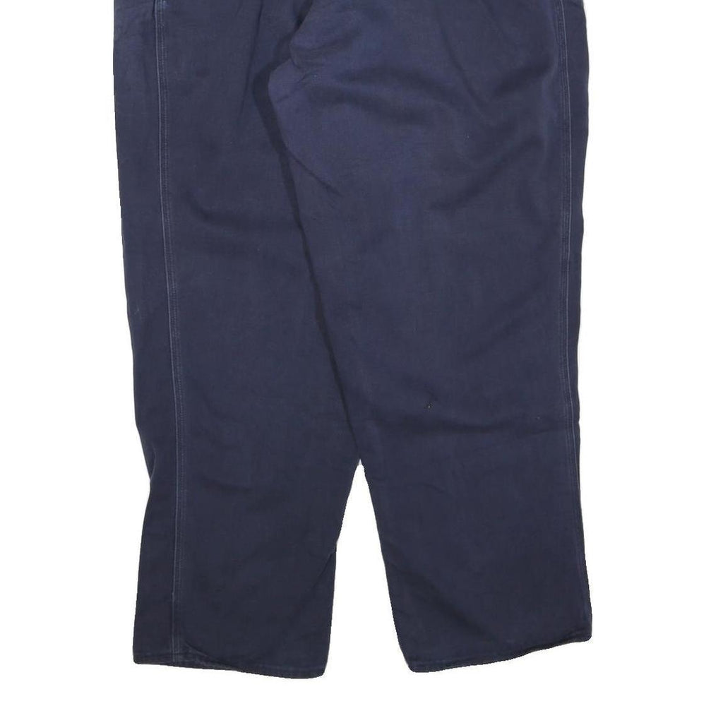 CARHARTT Mens Cotton Blend Navy Regular Fit Trouser W40 L32 Workwear Durable