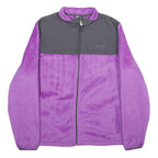 FILA Womens Purple & Grey Zip Jacket XL Polyester Sport Casual Fleece Soft