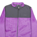 FILA Womens Purple & Grey Zip Jacket XL Polyester Sport Casual Fleece Soft