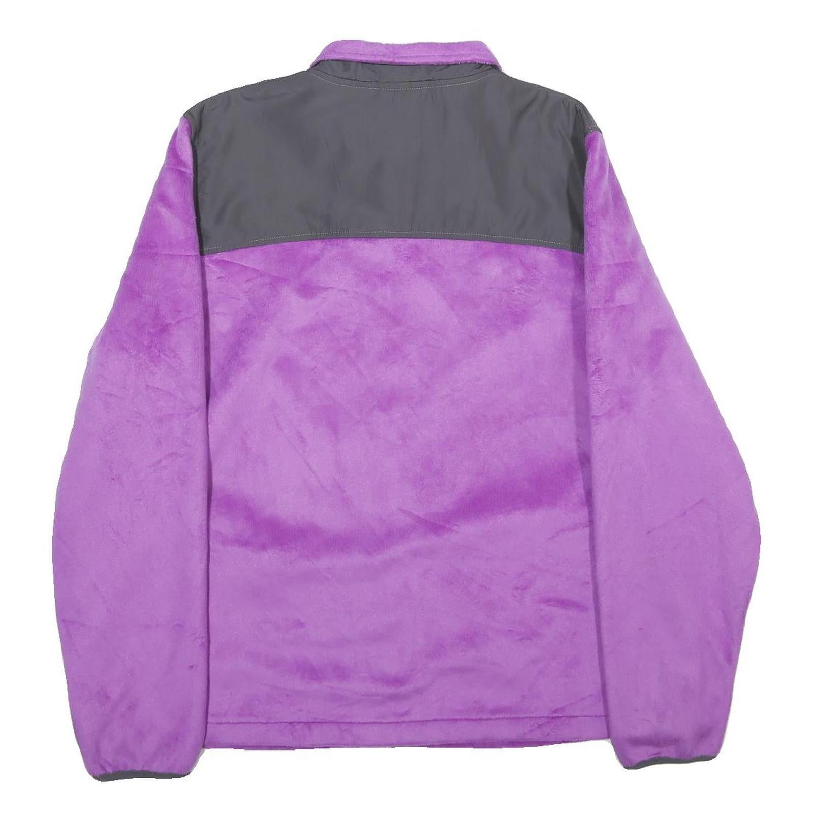 FILA Womens Purple & Grey Zip Jacket XL Polyester Sport Casual Fleece Soft
