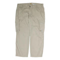 CARHARTT Mens Cotton Beige Relaxed Cargo Trousers W42 L30 Casual Workwear