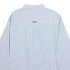 TOMMY JEANS Mens Blue & White Striped Shirt XL Classic Fit Button Down Collar