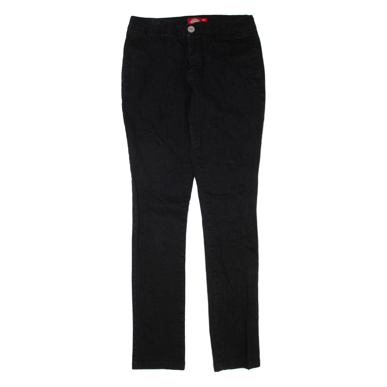 DICKIES Womens Jeans Black Regular Straight W26 L30