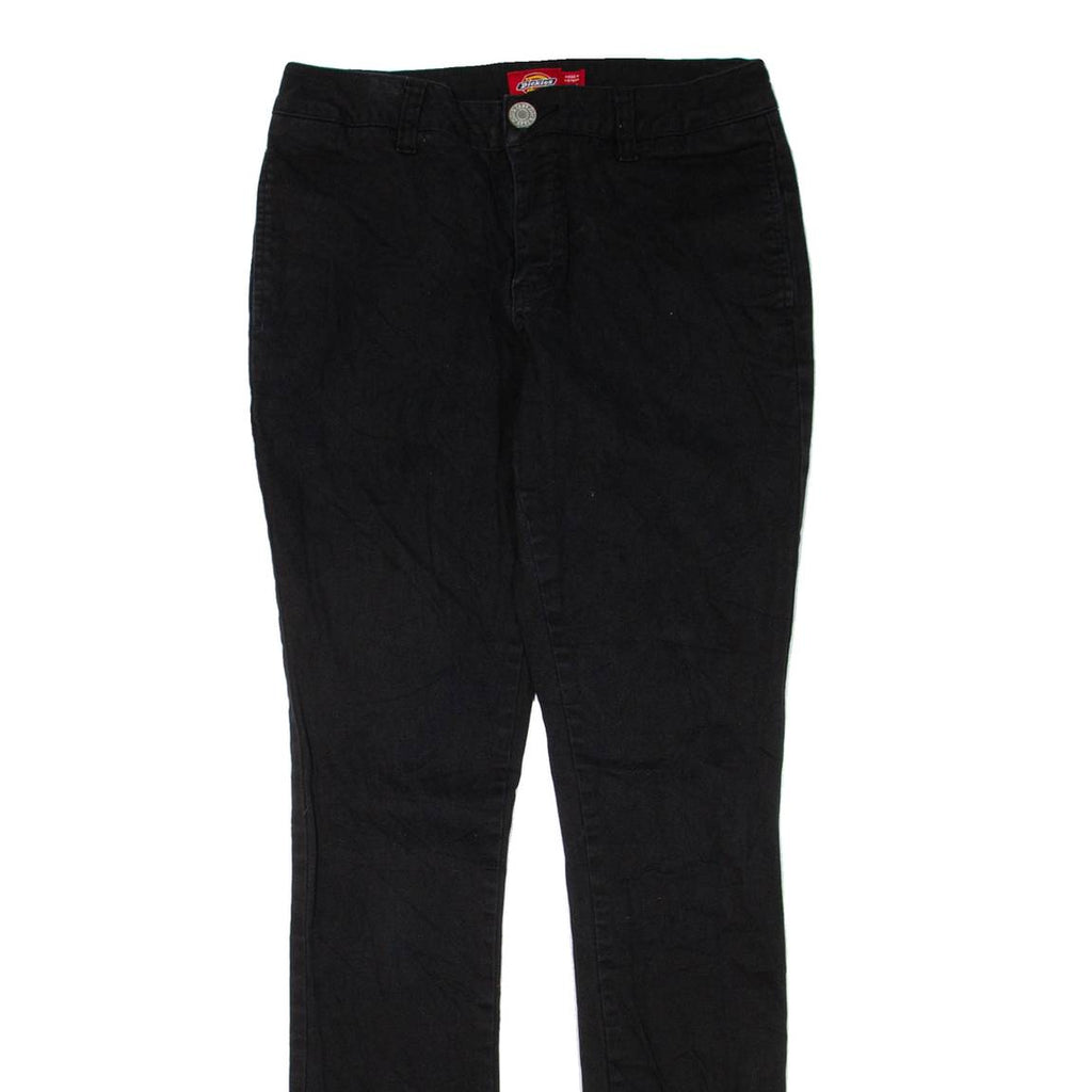 DICKIES Womens Jeans Black Regular Straight W26 L30