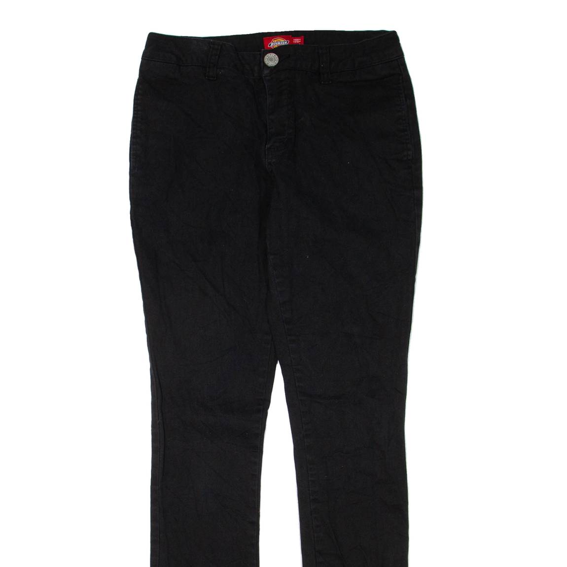 DICKIES Womens Jeans Black Regular Straight W26 L30