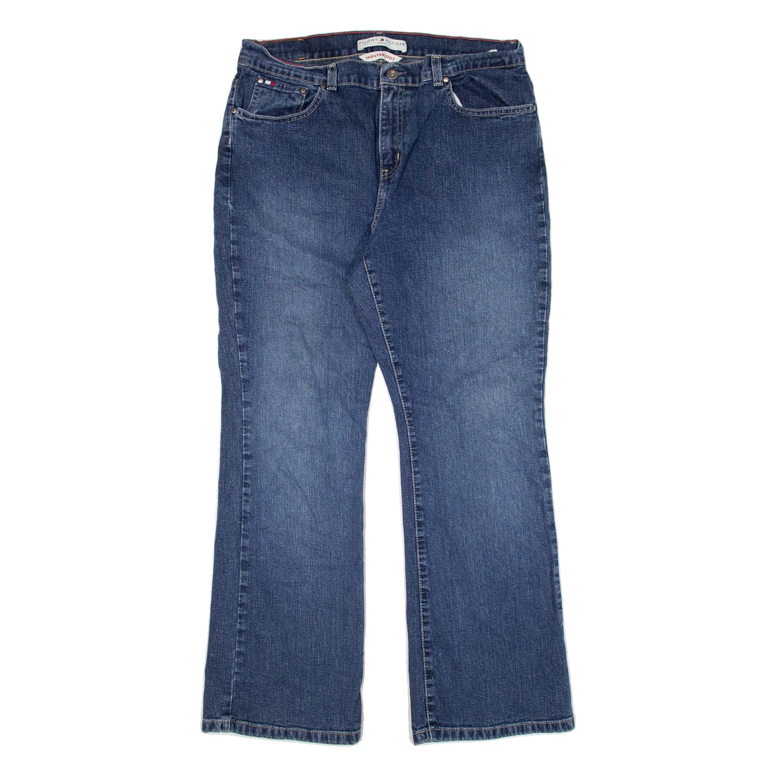 TOMMY HILFIGER Hipster Womens Jeans Blue Regular Bootcut W32 L28