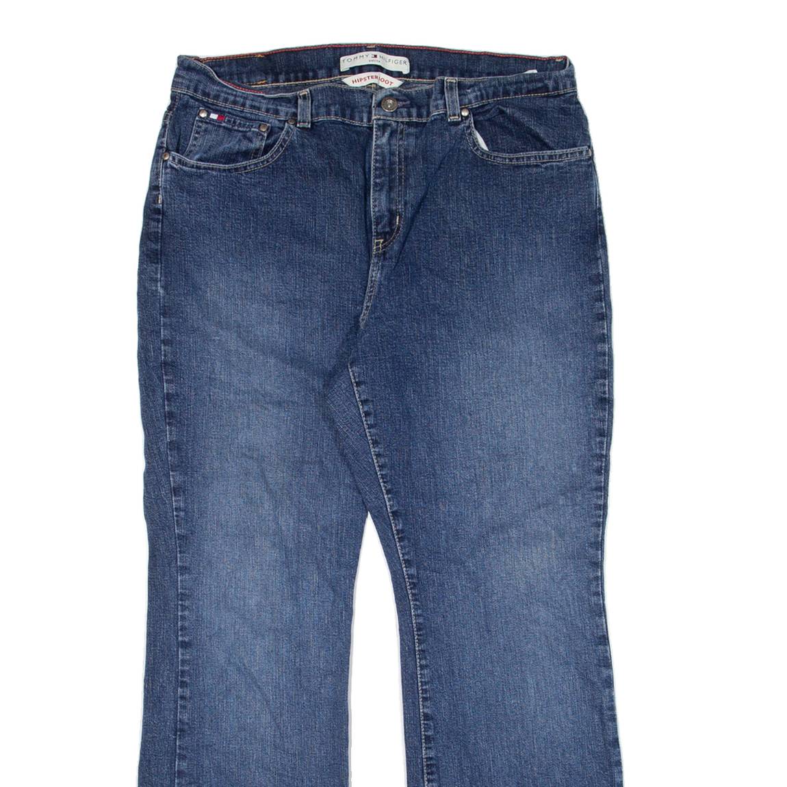 TOMMY HILFIGER Hipster Womens Jeans Blue Regular Bootcut W32 L28