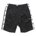 CHAMPION Mens Black & White Sports Shorts S W30 Snap Button Side Panel