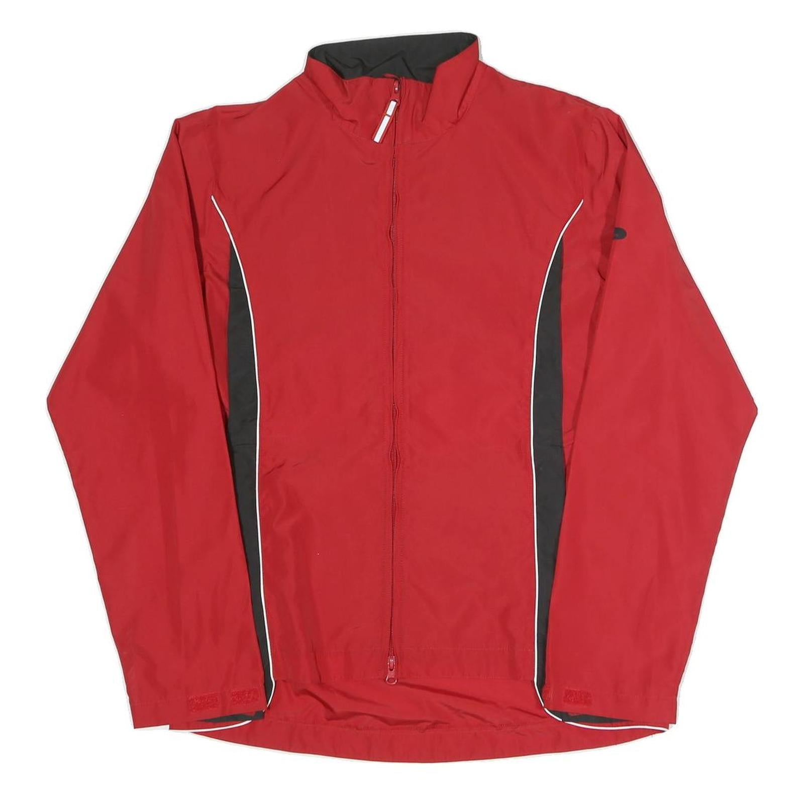ODLO Womens Red & Black Outdoor Jacket M Polyester Blend Zip Lightweight Sport