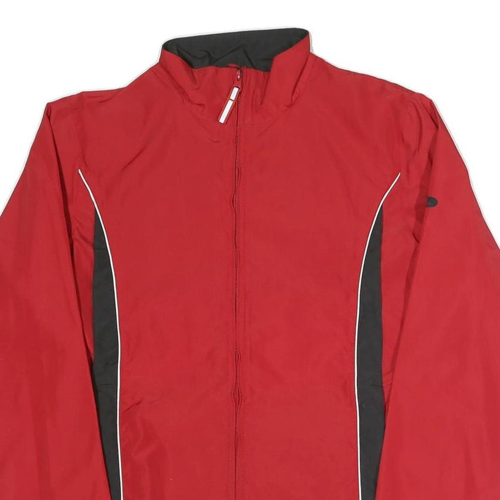ODLO Womens Red & Black Outdoor Jacket M Polyester Blend Zip Lightweight Sport